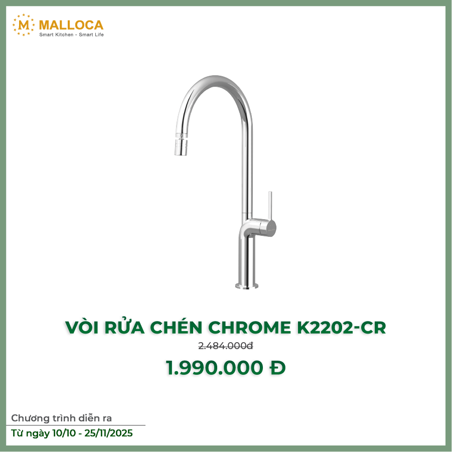 Vòi rửa chén K2202-CR