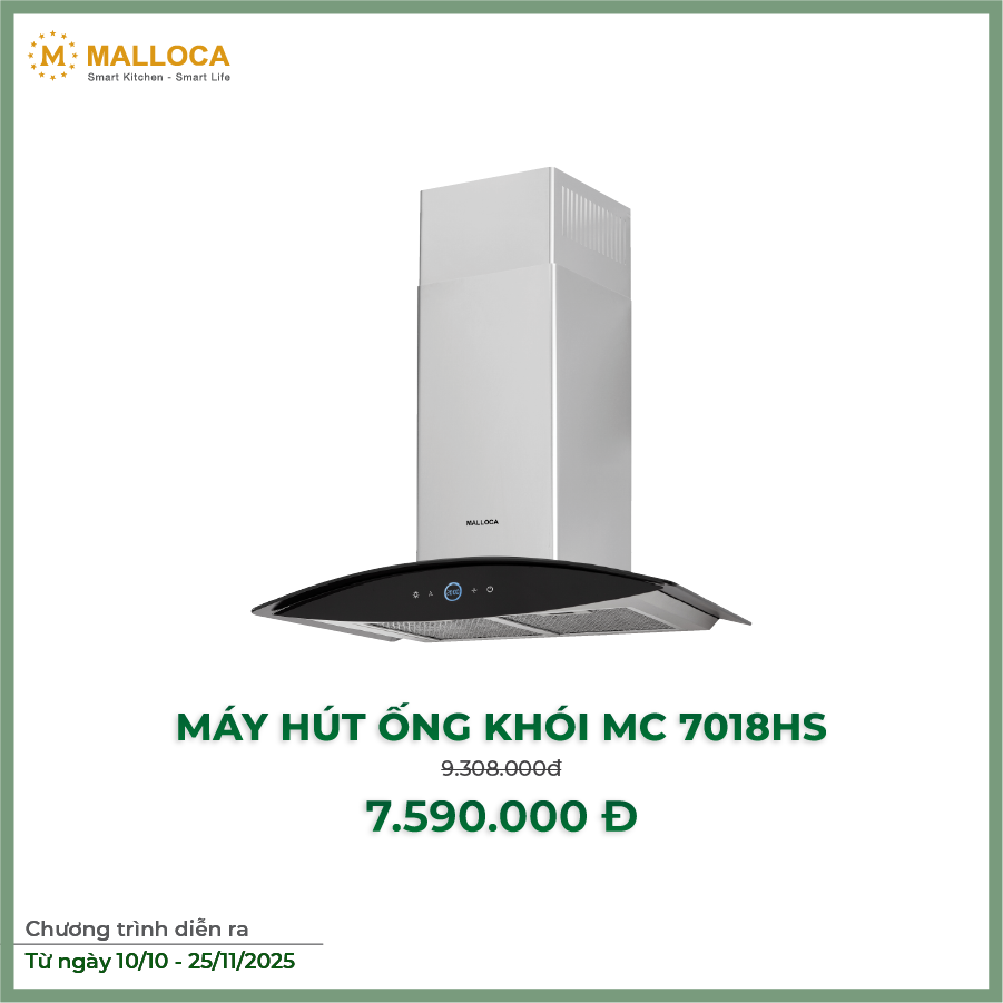Máy hút khói khử mùi – áp tường MC 7018HS