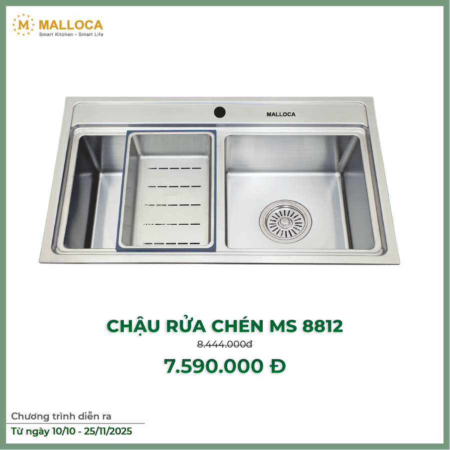 Chậu rửa chén MS 8812