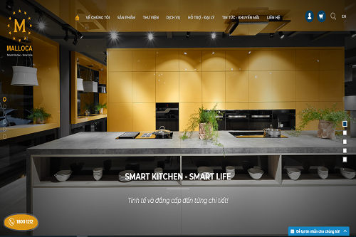 Thiết bị nhà bếp cao cấp Malloca ra mắt giao diện website mới