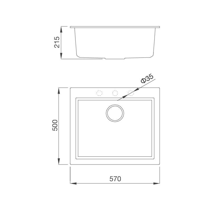 Chậu đá NERO K-10540