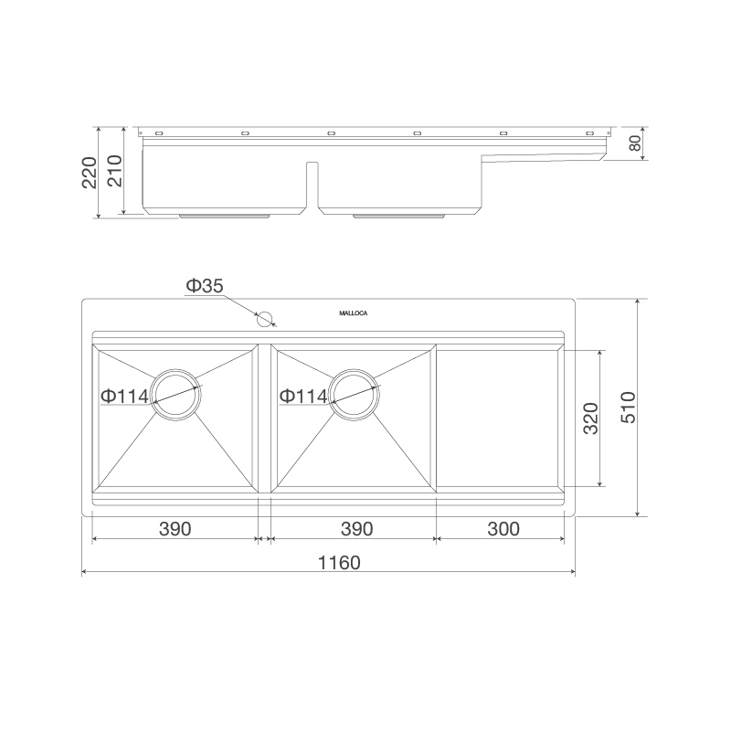 Chậu rửa chén Slide MS 1162R