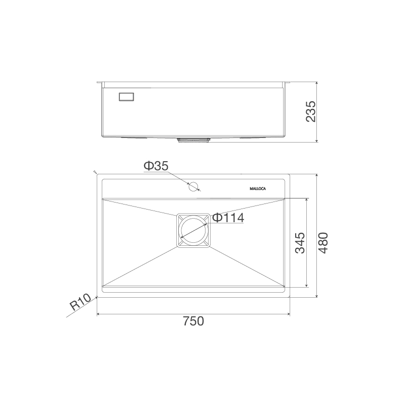 Chậu rửa chén MS 6302 ST