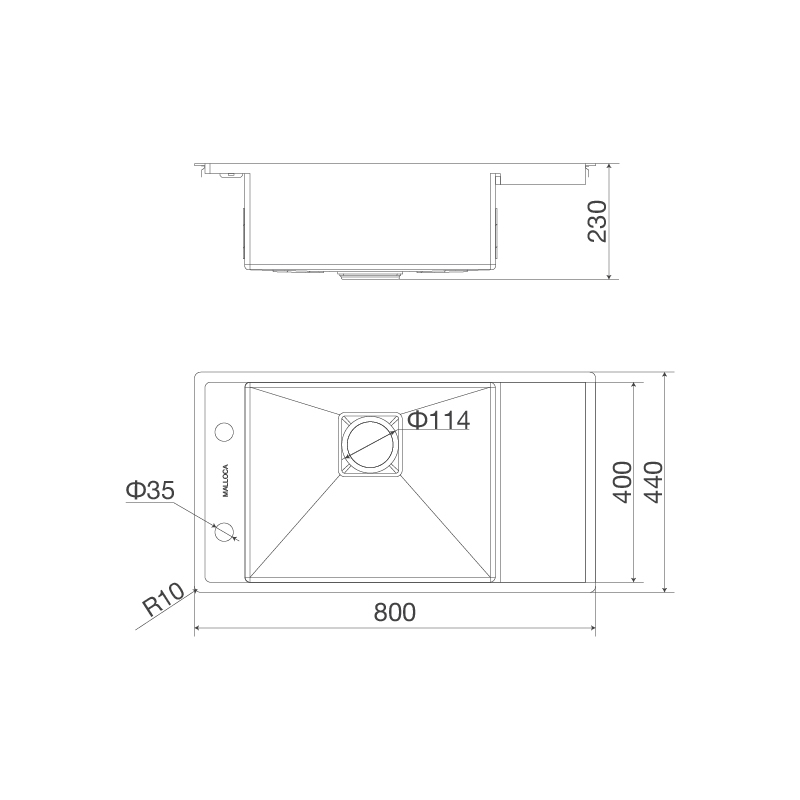 Chậu rửa chén MS 6303 WST