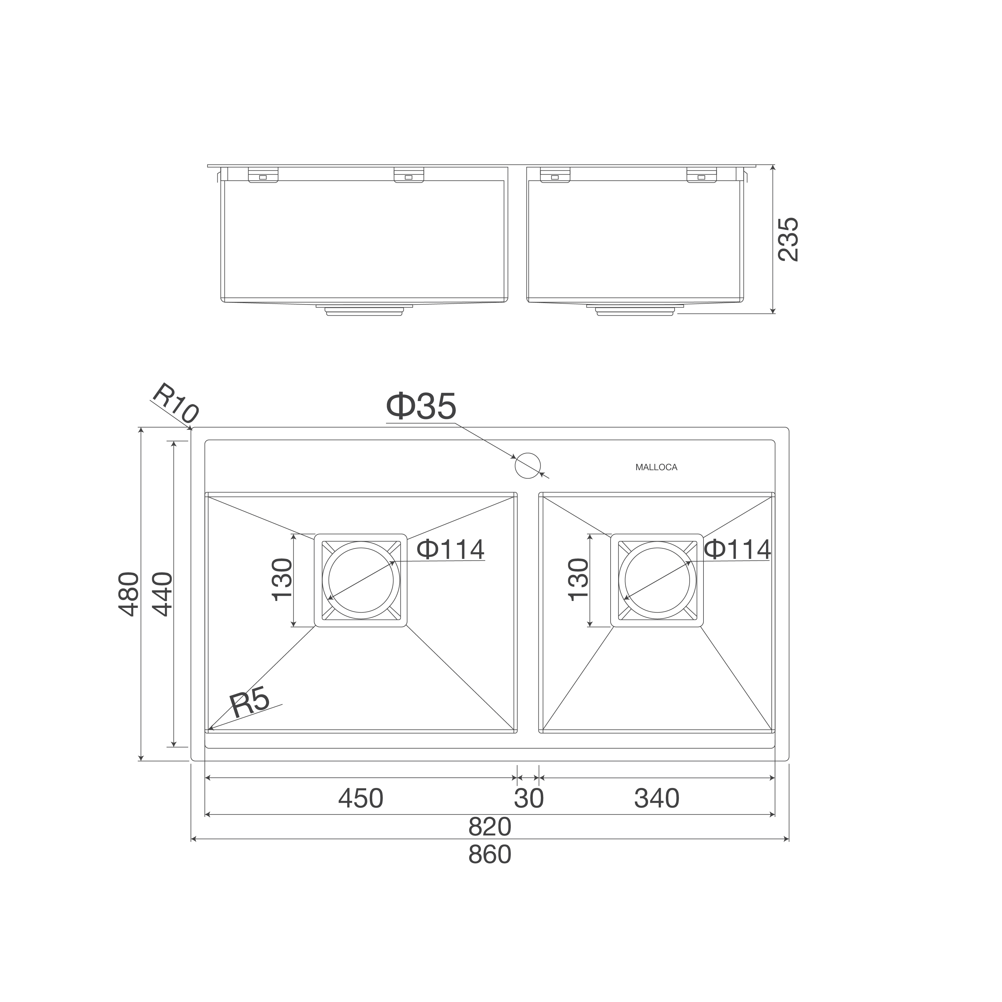 Chậu rửa chén MS 6304 ST