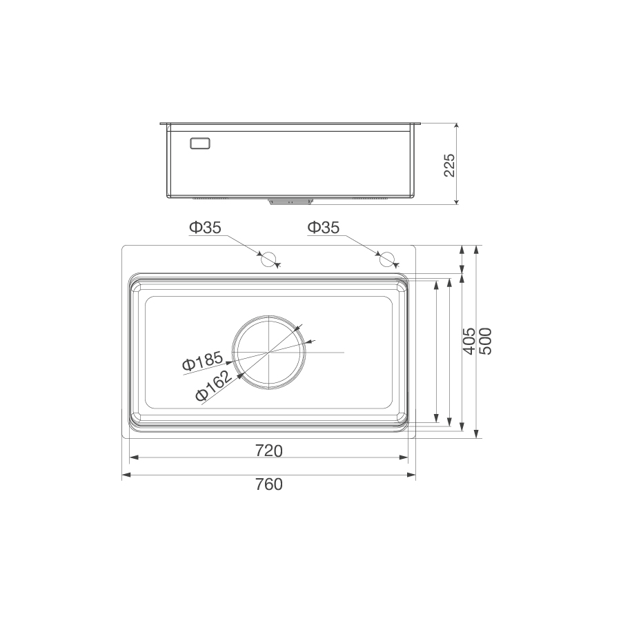 Chậu rửa chén MS 7650 LINEN