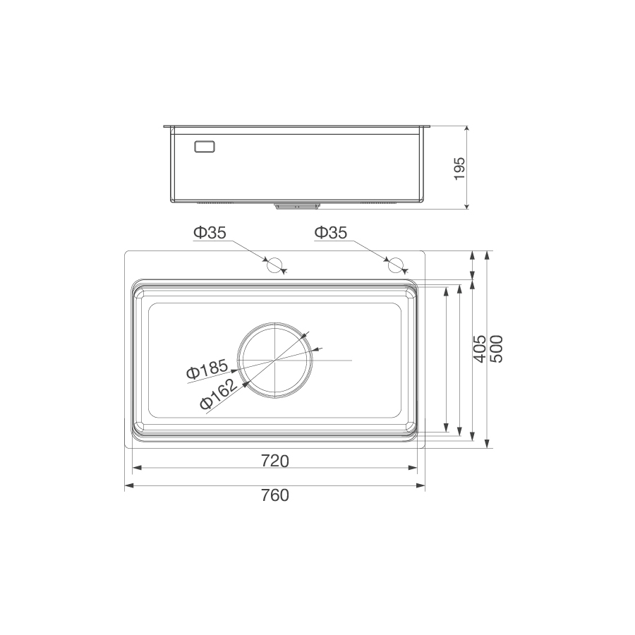 Chậu rửa chén MS 7650 LINEN