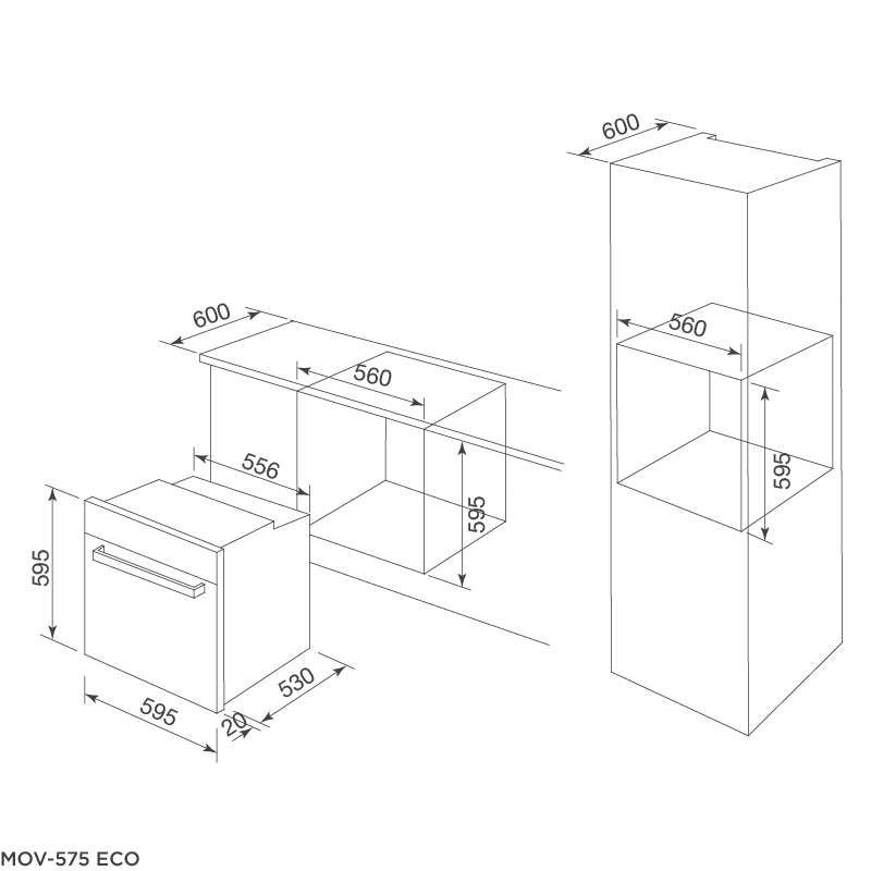 Lò nướng âm tủ MOV-575 ECO