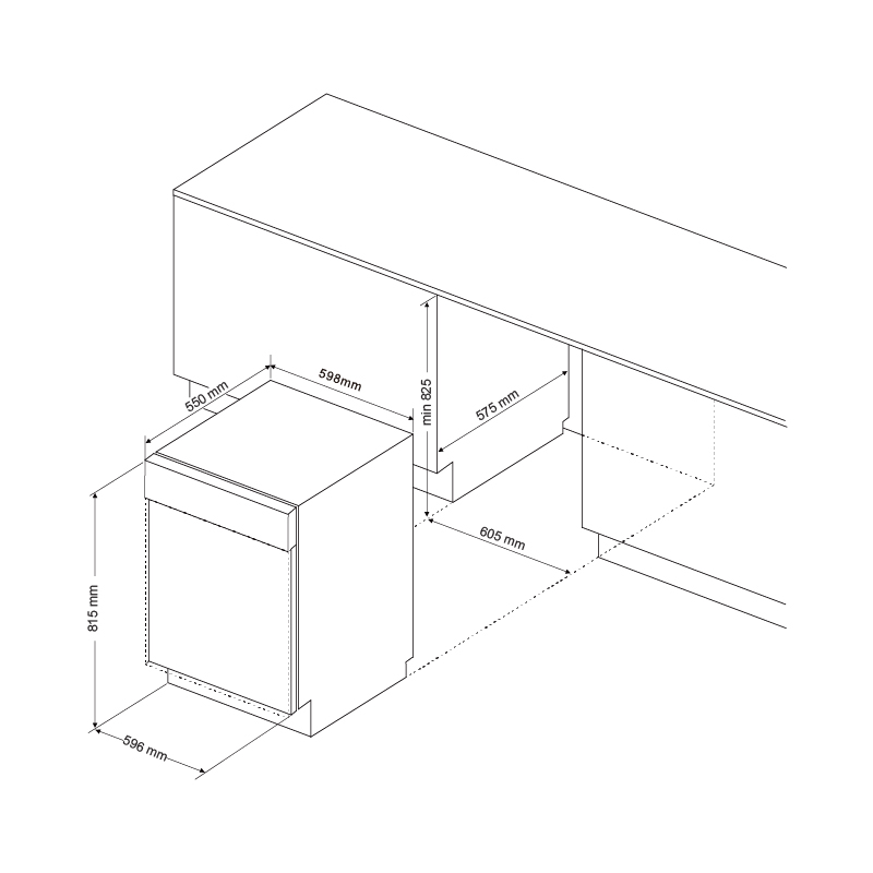 Máy rửa chén âm tủ hoàn toàn WQP12-J7713FB