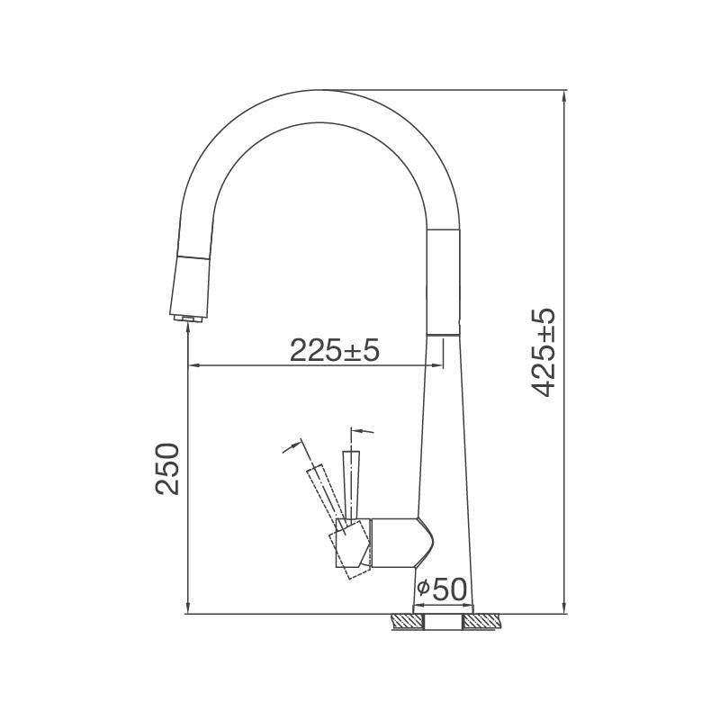 Vòi rửa chén K095-SS