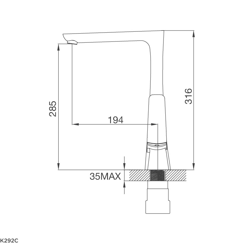  Vòi chậu rửa chén K292C