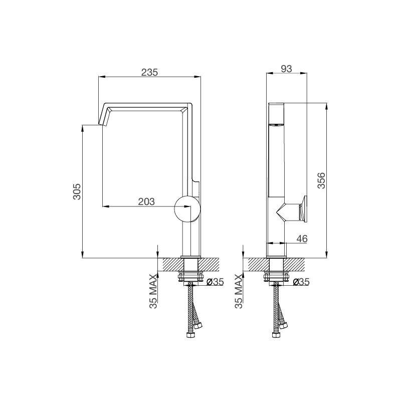 Vòi rửa chén K342BM