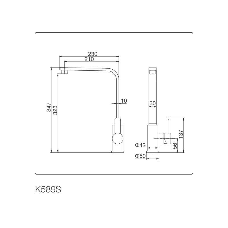 Vòi chậu rửa chén K589-S