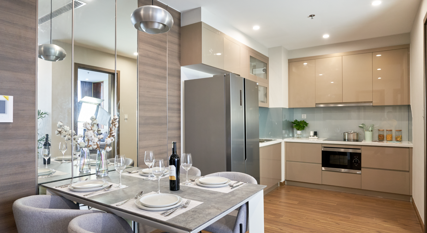 BẾP CĂN HỘ VINHOMES WESTPOINT - DUAL KEY 4 PHÒNG NGỦ