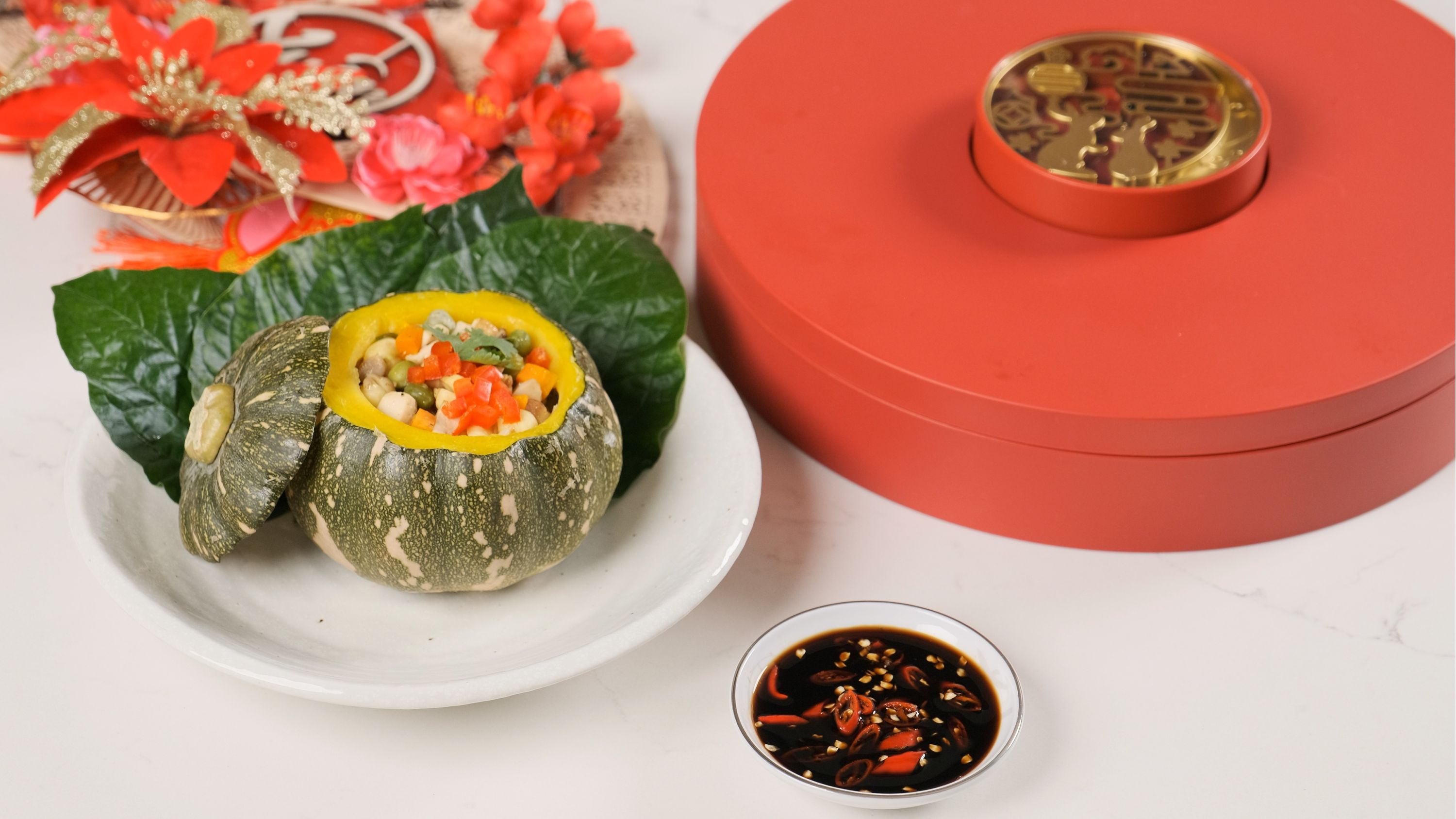 Bí Đỏ Hấp Hạt Sen 