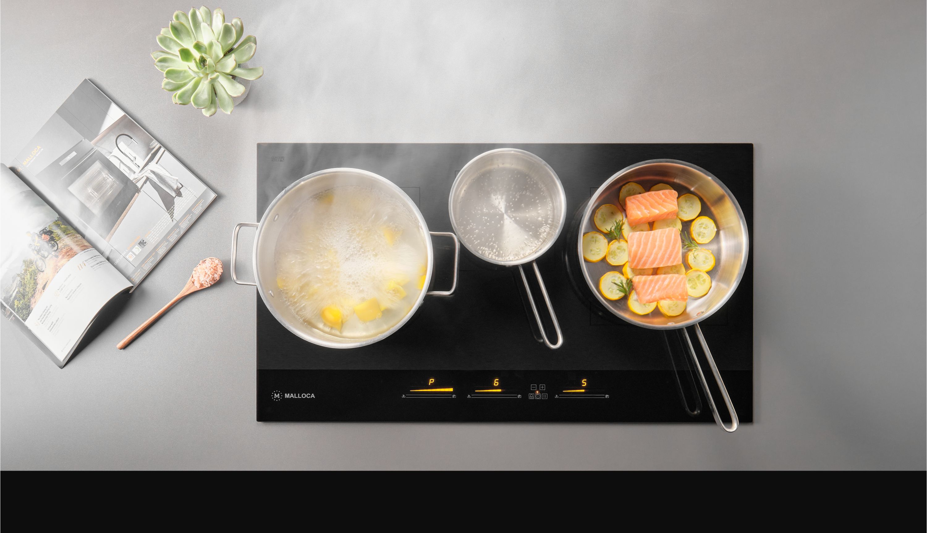 Bếp Kính Âm 3 Từ Skylux MH-803 - Bếp Từ 03 Vùng Nấu Linh Hoạt